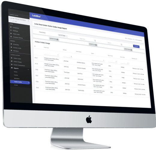 Admin-Dashboard-Visitor-Codes-Usage-Report
